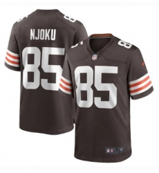 Men Cleveland Browns 85 David Njoku Nike Vapor Limited NFL Jersey White