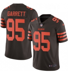 Mens Nike Cleveland Browns 95 Myles Garrett Limited Brown Rush Vapor Untouchable NFL Jersey