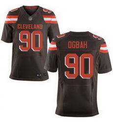 Nike Browns #90 Emmanuel Ogbah Brown Team Color Mens Stitched NFL New Elite Jersey