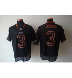 Nike Cleveland Browns 3 Brandon Weeden Black Elite Lights Out NFL Jersey