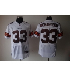 Nike Cleveland Browns 33 Trent Richardson White Elite NFL Jersey