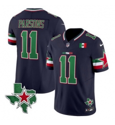 Men Dallas Cowboys 11 Micah Parsons 2024 Mexico Navy F U S E  Stitched Football Jersey