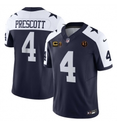 Men Dallas Cowboys 4 Dak Prescott Navy 2025 F U S E With John Madden Patch 2C Walter Payton Patch And 4 Star C Patch Thanksgiving Vapor Limited Stitched F Men Dallas Cowboys 4 Dak Prescott Navy 2025 F U S E With John Madden Patch 2C Walter Payton Patch And 4 Star C Patch Thanksgiving Vapor Limited Stitched F