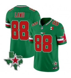 Men Dallas Cowboys 88 CeeDee Lamb 2024 Mexico Green F U S E  Stitched Football Jersey