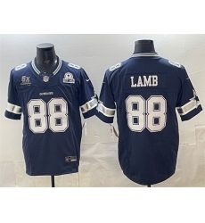 Men Dallas Cowboys 88 CeeDee Lamb Navy F U S E With 5x Super Bowl Champions 26 Established In 1960 Patch Vapor Limited Stitched Football Jersey Men Dallas Cowboys 88 CeeDee Lamb Navy F U S E With 5x Super Bowl Champions 26 Established In 1960 Patch Vapor Limited Stitched Football Jersey