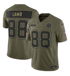 Men Dallas Cowboys 88 CeeDee Lamb Olive 2025 Salute to Service Limited Stitched Football Jersey Men Dallas Cowboys 88 CeeDee Lamb Olive 2025 Salute to Service Limited Stitched Football Jersey