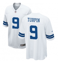 Men Dallas Cowboys 9 KaVontae Turpin White Stitched Football Game Jersey