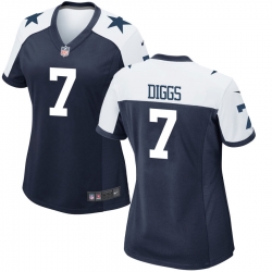 Women Dallas Cowboys 7 Diggs Navy Limited Alternate Vapor Untouchable Jersey