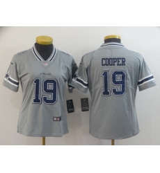 Women Nike Cowboys 19 Amari Cooper Gray Women Inverted Legend Limited Jersey