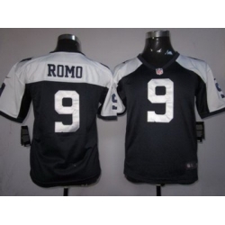 Women Nike Dallas Cowboys #9 Romo Blue Thankgivings Nike NFL Jerseys