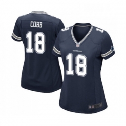 Womens Dallas Cowboys 18 Randall Cobb Game Navy Blue Team Color Football Jersey