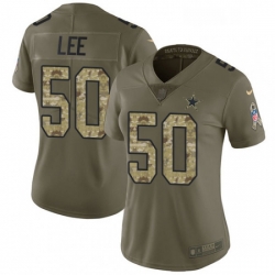 Womens Nike Dallas Cowboys 50 Sean Lee Limited OliveCamo 2017 Salute to Service NFL Jersey