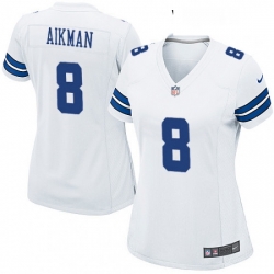 Womens Nike Dallas Cowboys 8 Troy Aikman Game White NFL Jersey