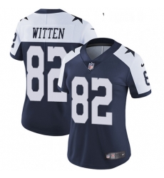 Womens Nike Dallas Cowboys 82 Jason Witten Navy Blue Throwback Alternate Vapor Untouchable Limited Player NFL Jersey