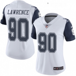 Womens Nike Dallas Cowboys 90 Demarcus Lawrence Limited White Rush Vapor Untouchable NFL Jersey