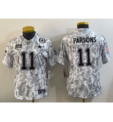 Youth Dallas Cowboys 11 Micah Parsons 2024 F U S E Arctic Camo Salute To Service Limited Stitched Football Jersey 2