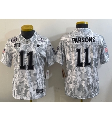 Youth Dallas Cowboys 11 Micah Parsons 2024 F U S E Arctic Camo Salute To Service Limited Stitched Football Jersey 5