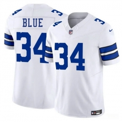 Youth Dallas Cowboys 34 Jaydon Blue White 2025 Draft F U S E Vapor Untouchable Limited Stitched Football Jersey