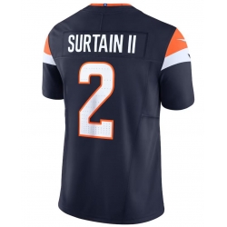 Men Denver Broncos 2 Pat Surtain II Navy 2024 F U S E  Alternate Vapor Limited Stitched Football Jersey
