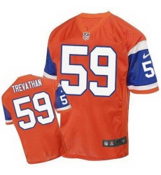 Nike Broncos #59 Danny Trevathan Orange Throwback Mens Stitched NFL Elite Jersey