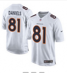 Nike Broncos #81 Owen Daniels White Mens Stitched NFL Game Event Jersey