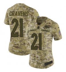 Nike Broncos #21 Su 27a Cravens Camo Women Stitched NFL Limited 2018 Salute to Service Jersey