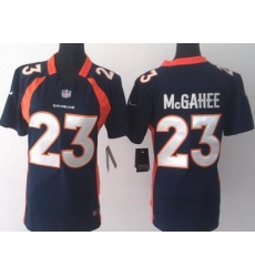 Women Nike Denver Broncos 23 Willis McGahee Blue NFL Jerseys