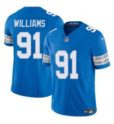 Men Detroit Lions 91 Tyleik Williams Blue 2025 F U S E Vapor Limited Stitched Jersey Men Detroit Lions 91 Tyleik Williams Blue 2025 F U S E Vapor Limited Stitched Jersey