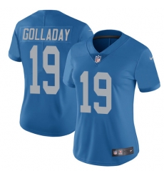 Nike Lions #19 Kenny Golladay Blue Throwback Womens Stitched NFL Vapor Untouchable Limited Jersey