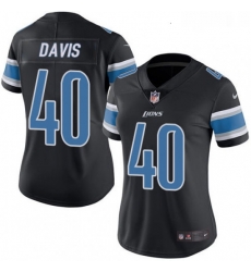 Womens Nike Detroit Lions 40 Jarrad Davis Limited Black Rush Vapor Untouchable NFL Jersey