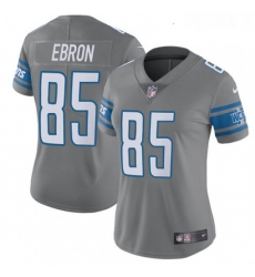 Womens Nike Detroit Lions 85 Eric Ebron Limited Steel Rush Vapor Untouchable NFL Jersey