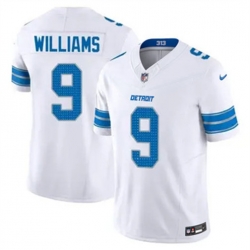 Youth Detroit Lions 9 Jameson Williams White 2024 F U S E Vapor Limited Stitched Jersey