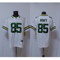 Men Green Bay Packers 85 Tucker Kraft White Vapor 2025 F U S E  Limited Stitched Football Jersey