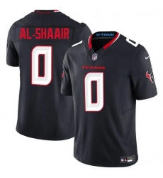Men Houston Texans 0 Azeez Al Shaair Navy 2025 F U S E  Vapor Limited Stitched Football Jersey