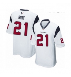 Men Houston Texans 21 Bradley Roby Game White Football Jersey