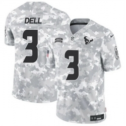 Men Houston Texans 3 Tank Dell 2024 F U S E Arctic Camo Salute To Service Limited Stitched Football Jersey