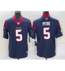 Men Houston Texans 5 Jalen Pitre Navy Vapor Untouchable Limited Stitched Jersey