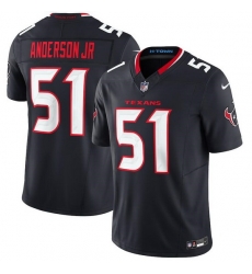 Men Houston Texans 51 Will Anderson Jr  Navy 2024 Vapor F U S E  Limited Stitched Jersey