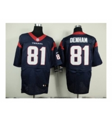 Nike Houston Texans 81 Anthony Denham blue Elite NFL Jerseys