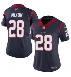 Women Houston Texans 28 Joe Mixon Navy Vapor Untouchable Limited Stitched Jersey