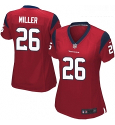 Womens Nike Houston Texans 26 Lamar Miller Game Red Alternate NFL Jersey