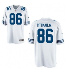 Men Nike Colts 86 Michael Pittman Jr. White Vapor Limited Stitched NFL Jersey