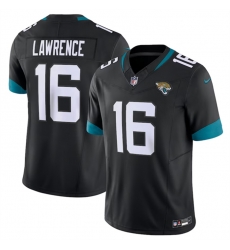 Men Jacksonville Jaguars 16 Trevor Lawrence Black 2023 F U S E Vapor Untouchable Limited Stitched Jersey