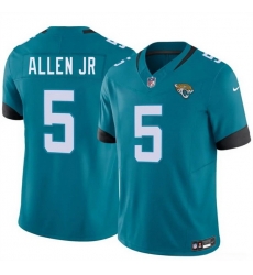 Men Jacksonville Jaguars  5 LeQuint Allen Jr Teal 2026 F U S E  Vapor Untouchable Limited Stitched Jersey