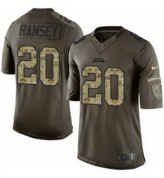 Nike Jaguars #20 Jalen Ramsey Green Mens Stitched NFL Limited Salute to Service Jersey