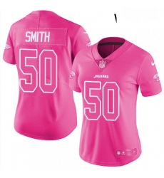 Womens Nike Jacksonville Jaguars 50 Telvin Smith Limited Pink Rush Fashion NFL Jersey