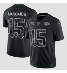 Men Kansas City Chiefs 15 Patrick Mahomes Black F U S E 2026 Salute to Service Limited Stitched Football Jersey Men Kansas City Chiefs 15 Patrick Mahomes Black F U S E 2026 Salute to Service Limited Stitched Football Jersey