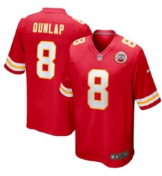 Men Nike Carlos Dunlap Red Kansas City Chiefs #8　Home Stitched Jersey