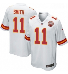 Men Nike Kansas City Chiefs 11 Alex Smith Game White NFL Jersey