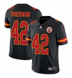 Nike Chiefs 42 Anthony Sherman Black Mens Stitched NFL Limited Rush Jersey